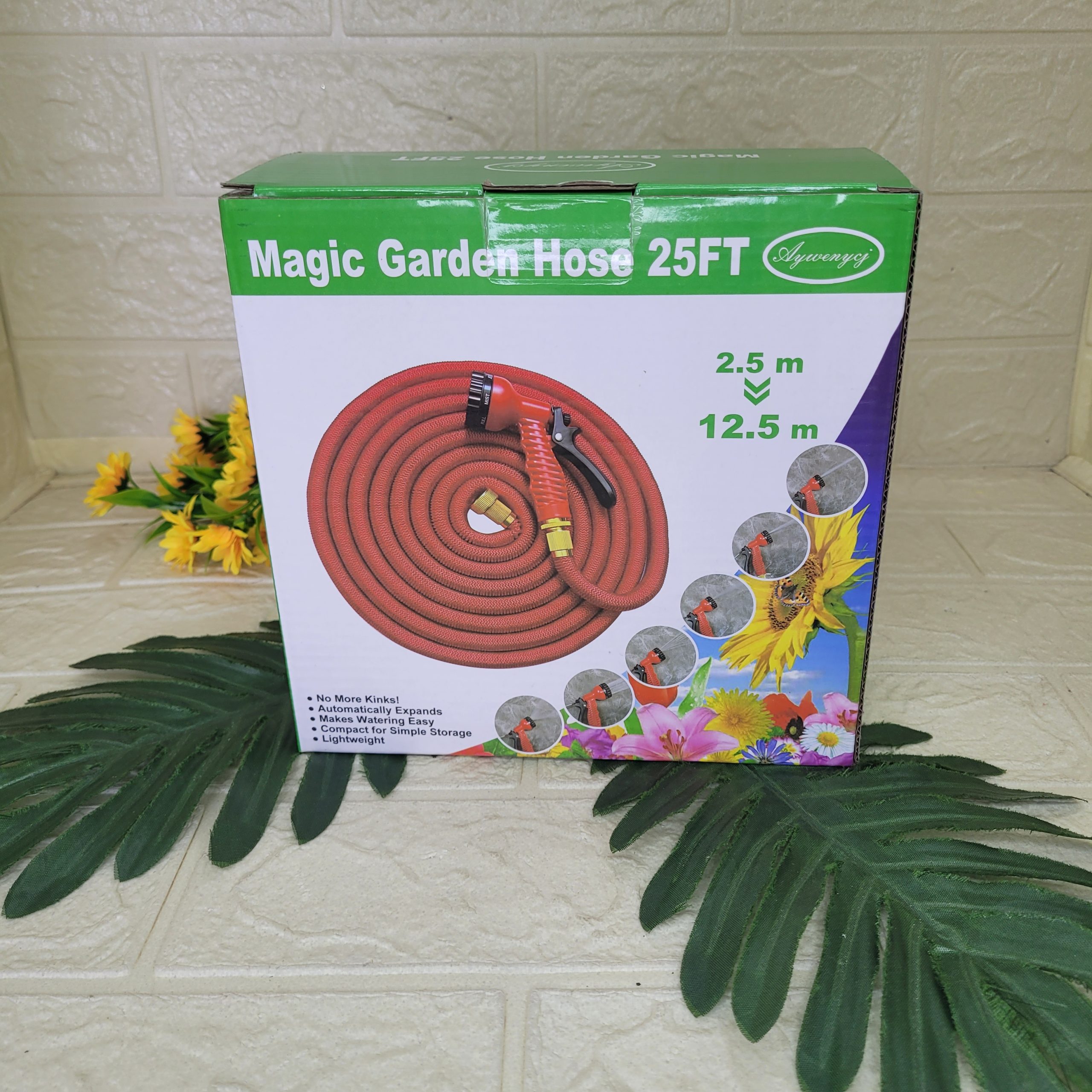 Шланг садовый растяг-ся Magic Garden Hose 2,5-12,5 м. Арт. 25 FT