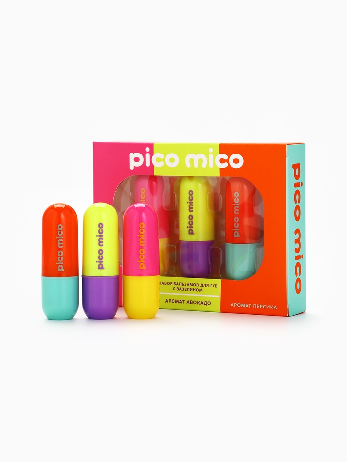 PICO MICO Набор бальзамов для губ, 3x3,8 г   10929092