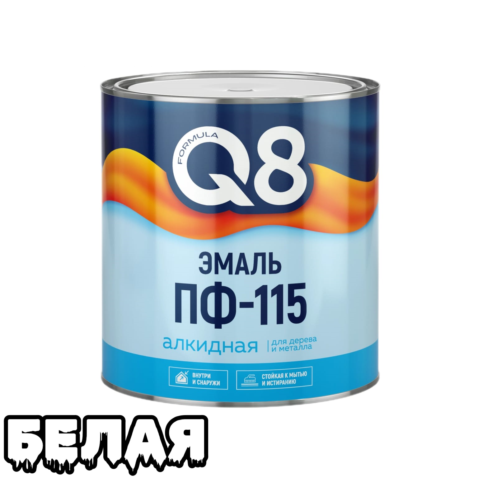 Эмаль ПФ-115 белая 1,8кг (6) Formula Q8  Престиж