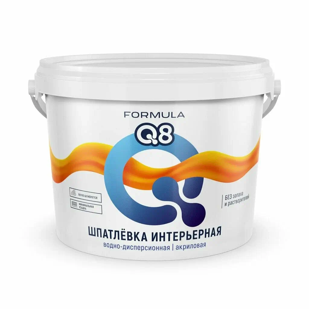 Шпатлевка ВД интерьерная 1,5кг акрил. белая Formula Q8 (8) Престиж