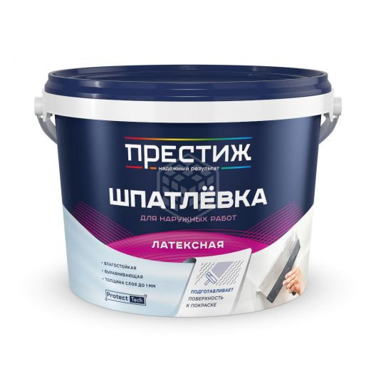 Шпатлевка ВД латексная 3кг белая (4) Престиж