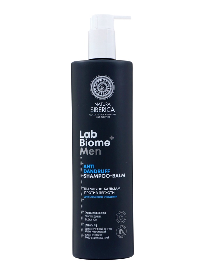 Шампунь‑бальзам против перхоти NS Lab Biome ANTI‑DANDRUFF, для глубокого очищения, для мужчин, 400 м