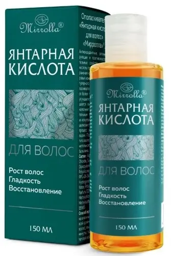 Янтарная кислота для волос «Мирролла», 150 мл   4639302