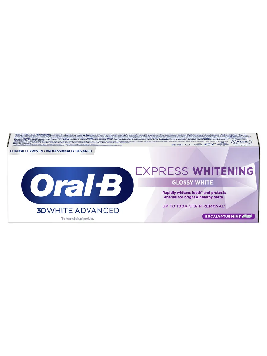 ORAL_B Зубная паста 3D White Advanced Express Отбеливание и глянец 75мл