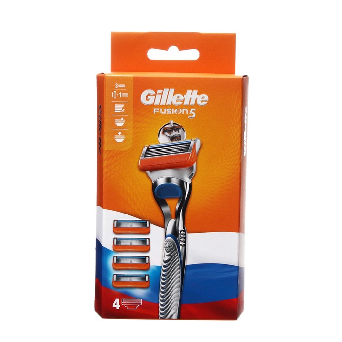 GILLETTE FUSION Бритва с 1 сменной кассетой + FUSION Сменные кассеты для бритья 3шт