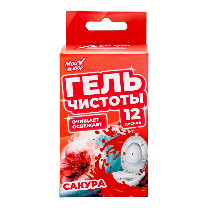 Гелевый освежитель для унитаза с дозатором, Сакура, 60 г   10496055