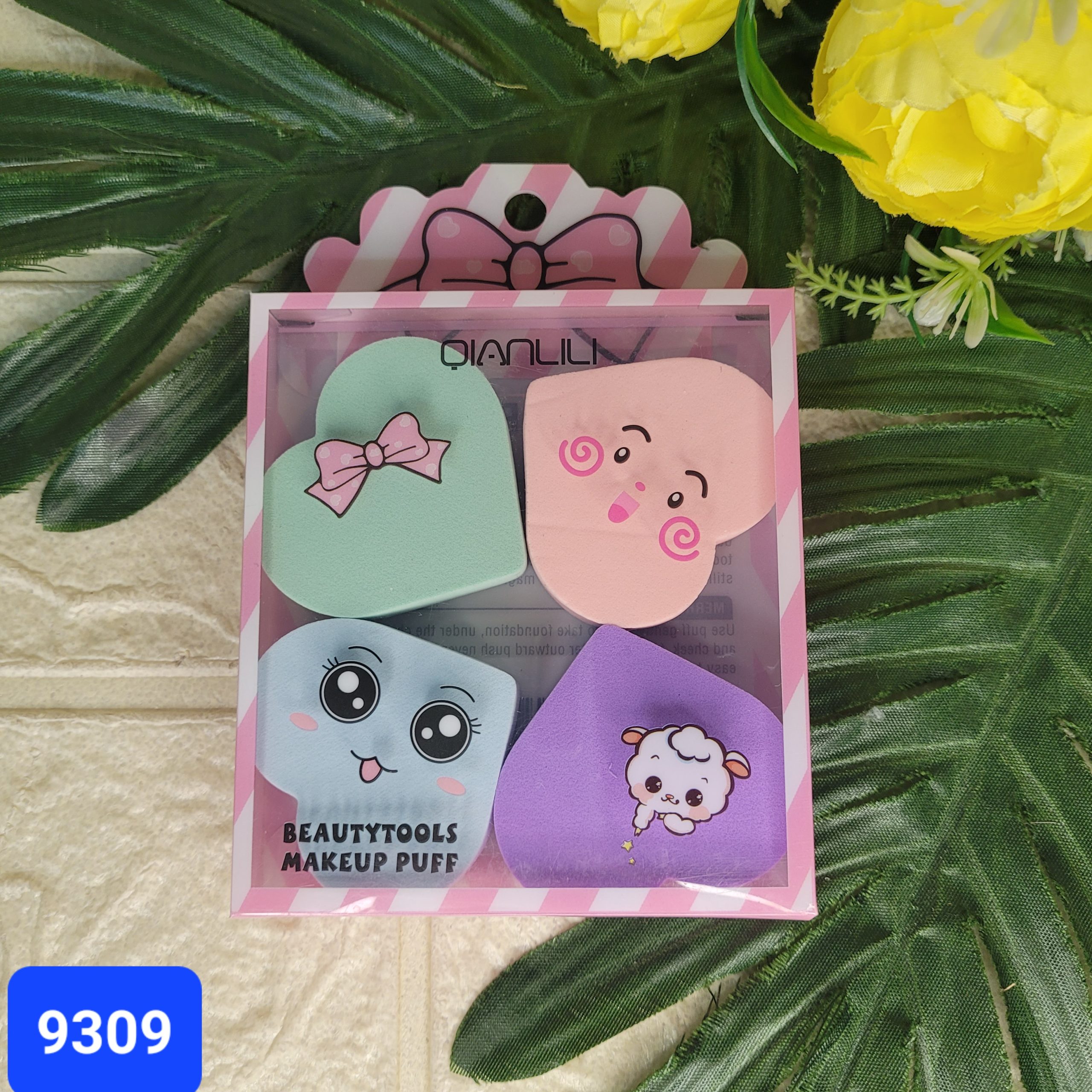 Спонжи для макияжа Qianlili 4шт. Арт. 9309