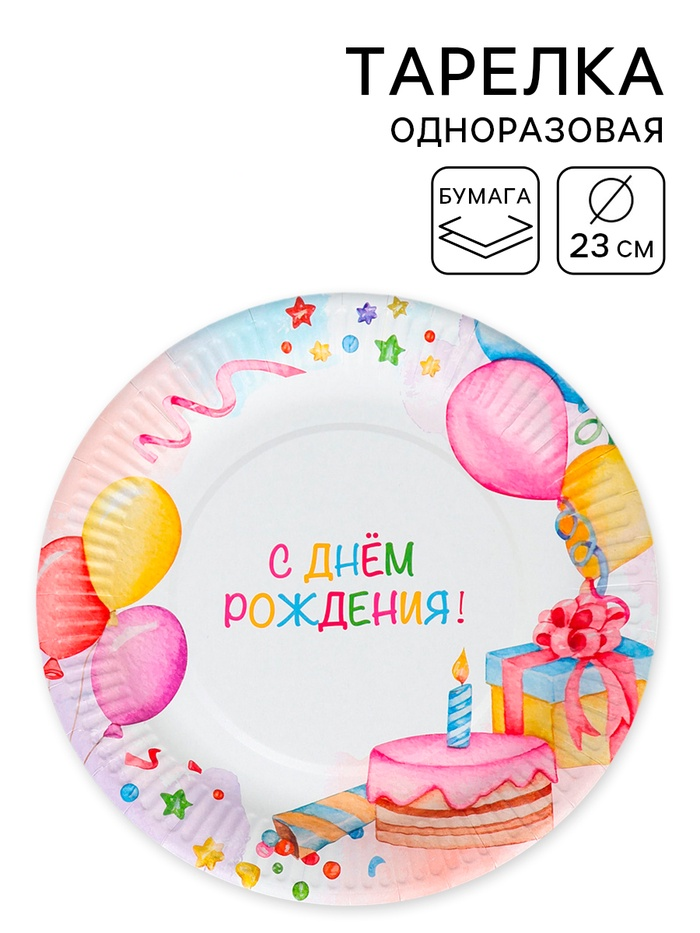 Тарелка 230мм «День Рождения» 10978252