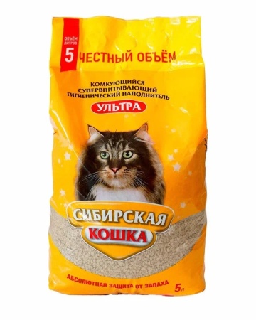 Сибирская кошка Наполнитель Ультра 5л (комкующийся) /4
