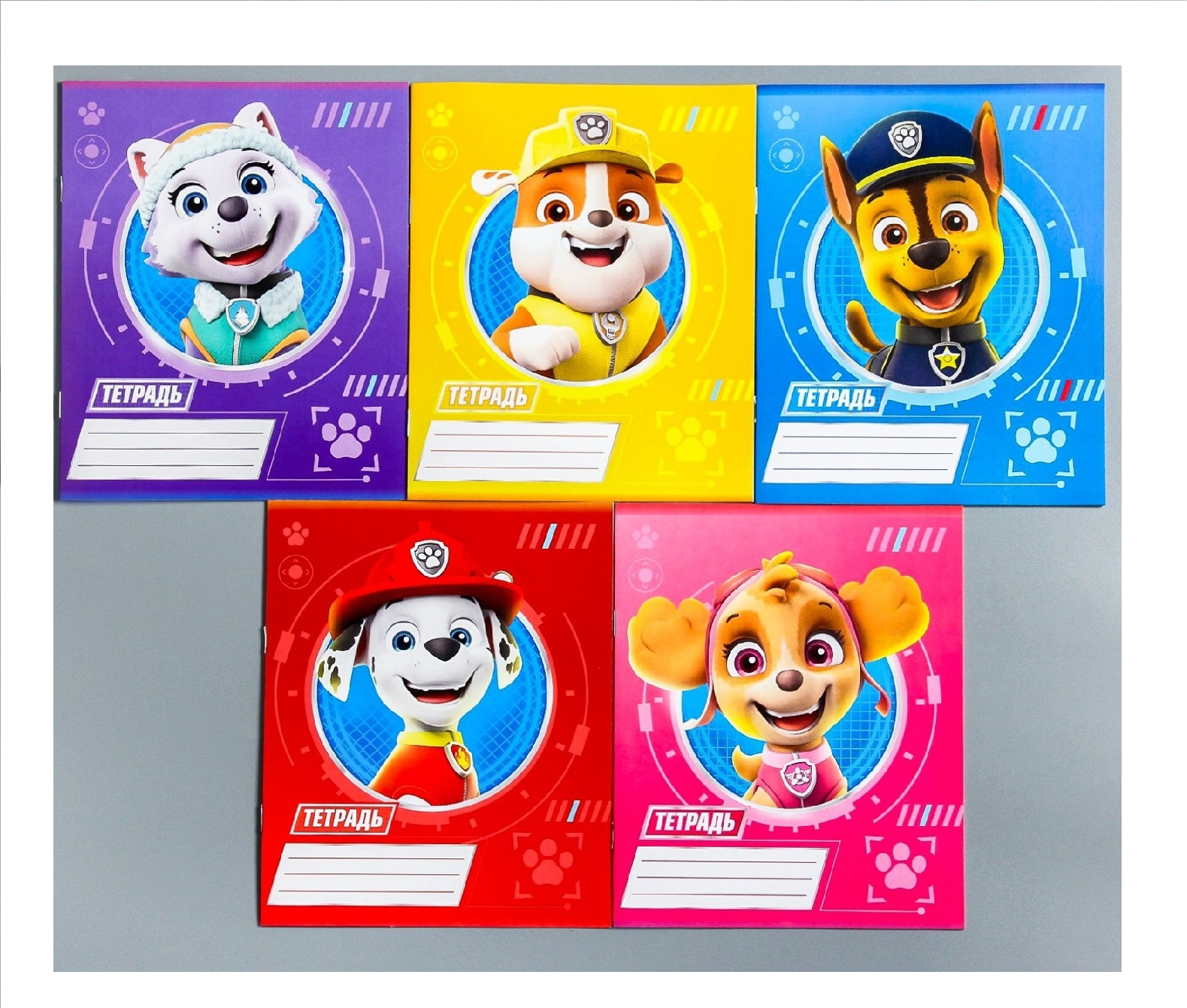 Тетрадь 12 листов клетка "Щенячий патруль",обл мел карт, 4 вида МИКС, PAW PATROL 4418427