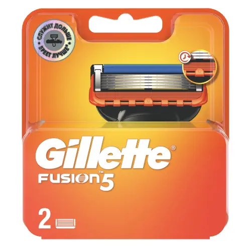 GILLETTE FUSION Сменные кассеты для бритья 2шт