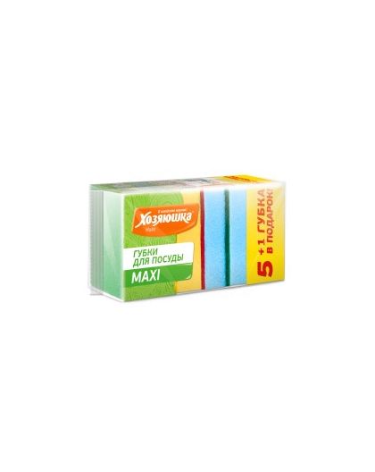 Губка для посуды «ХОЗЯЮШКА Мила» MAXI 5+1 В ПОДАРОК   01030   4640017120542