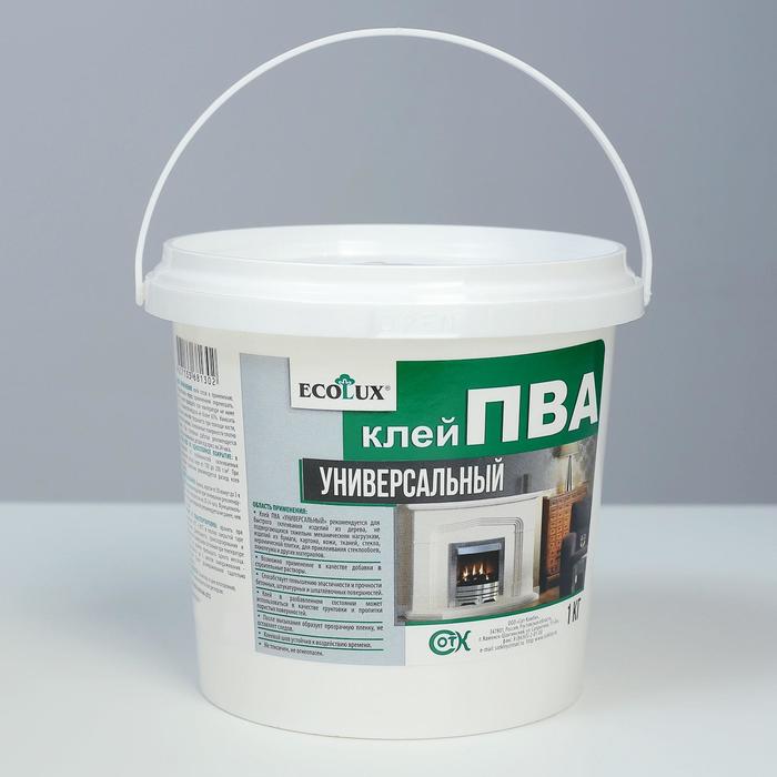 Клей ПВА ECOLUX универсальный 1 кг 6783353