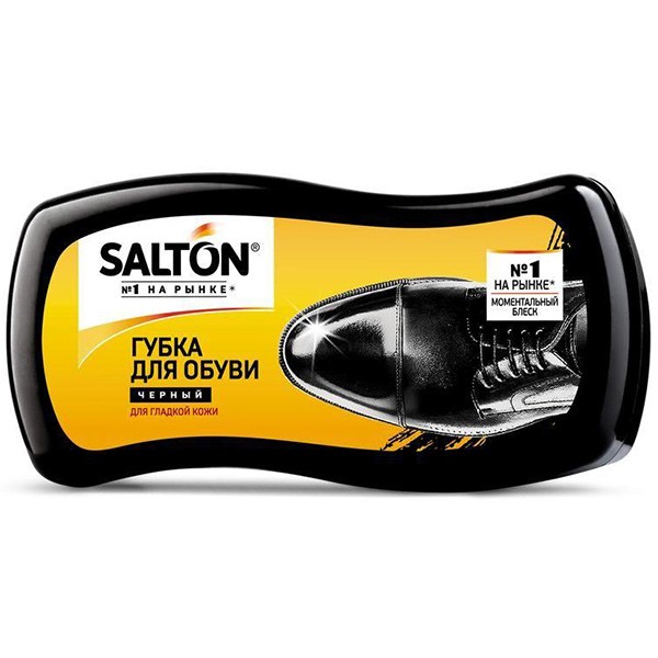 Salton Губка волна МИДИ для обуви из гладкой кожи Черная (Basic) (30) ХД
