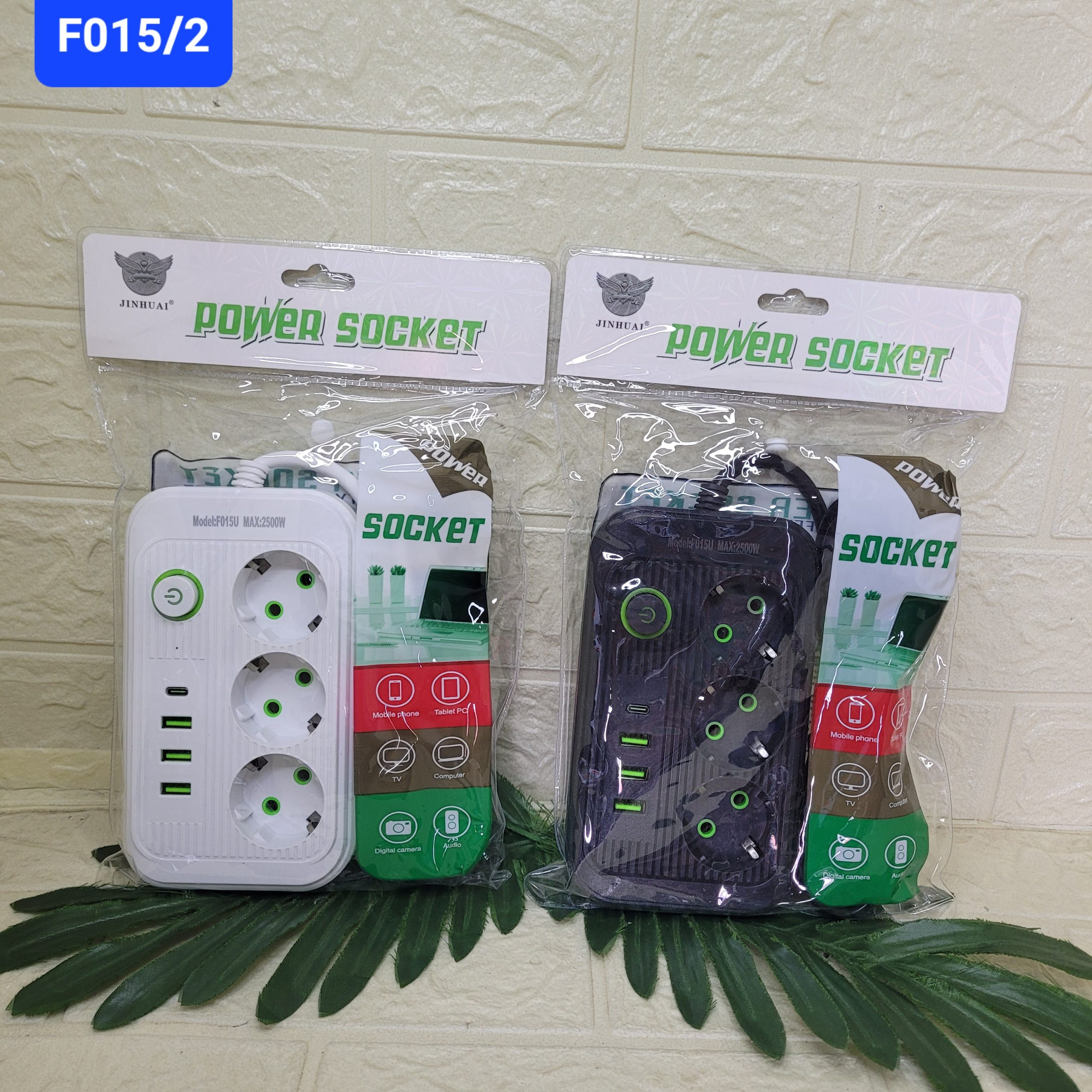 Удлинитель-фильтр Jinhuai 3-х местный+USB+Type-C 2м. Арт. F015U#