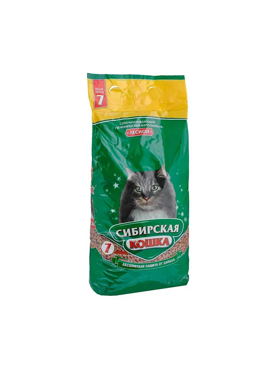Сибирская кошка Наполнитель Лесной 7л /2