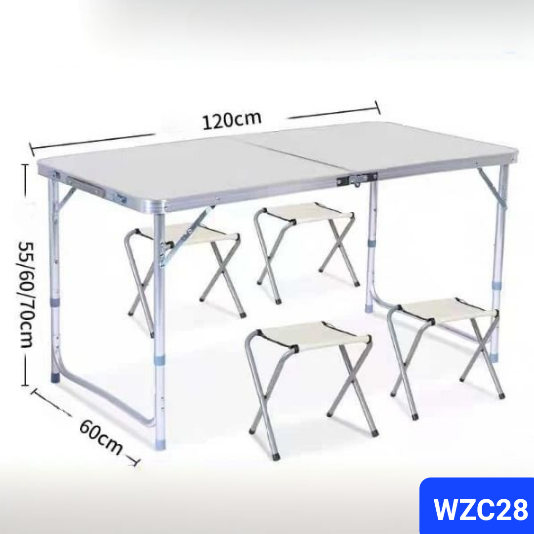 Стол складной+ 4 стула 60*120см. Арт. WZC28