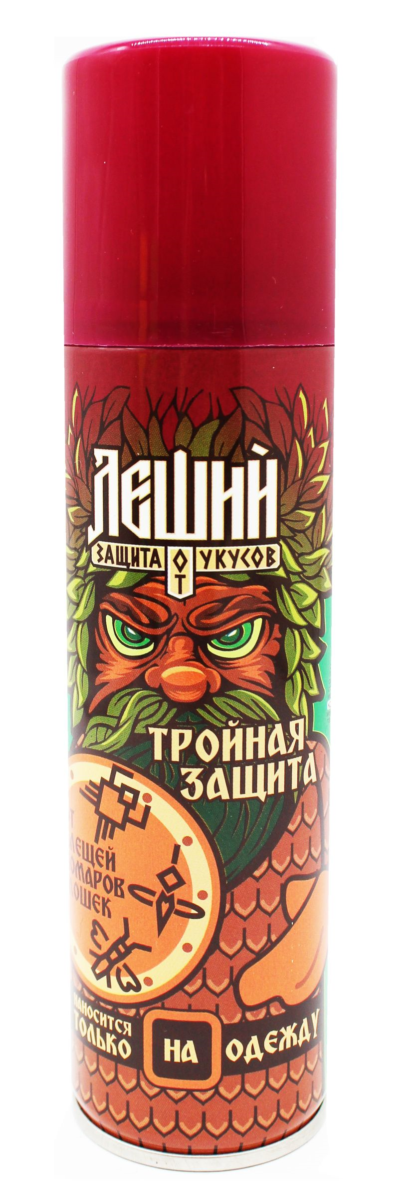 Аэрозоль от клещей, мошек, комаров "Леший.Тройная сила" 150мл. Арт. (5644).