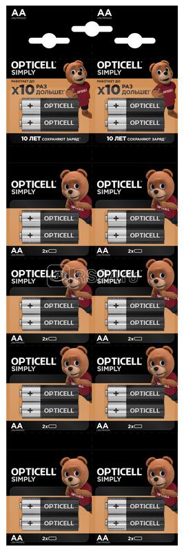 OPTICELL Батарейки AA 2Х10шт отр.наб HBDC
