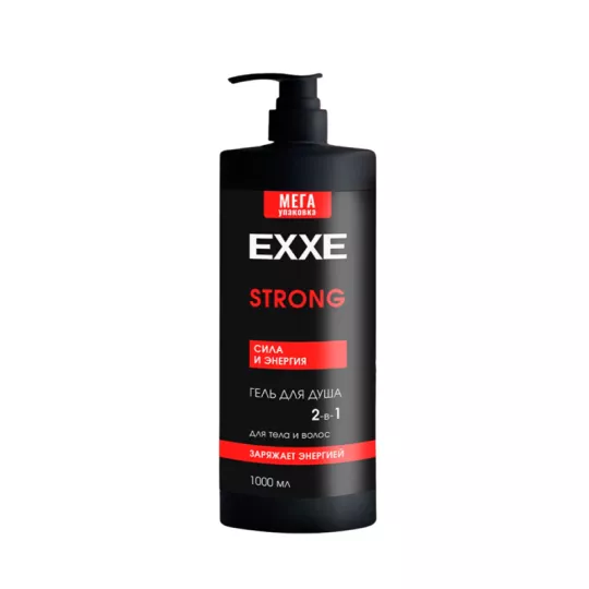 EXXE Men Гель д/душа 1000мл STRONG Сила и энергия 2в1/4