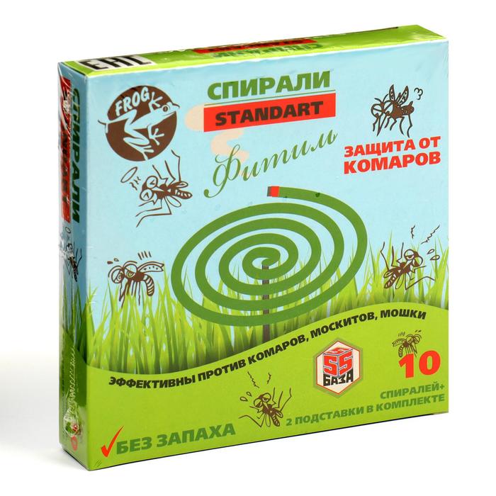 Спирали от комаров Standart 10 шт. + 2 подставки