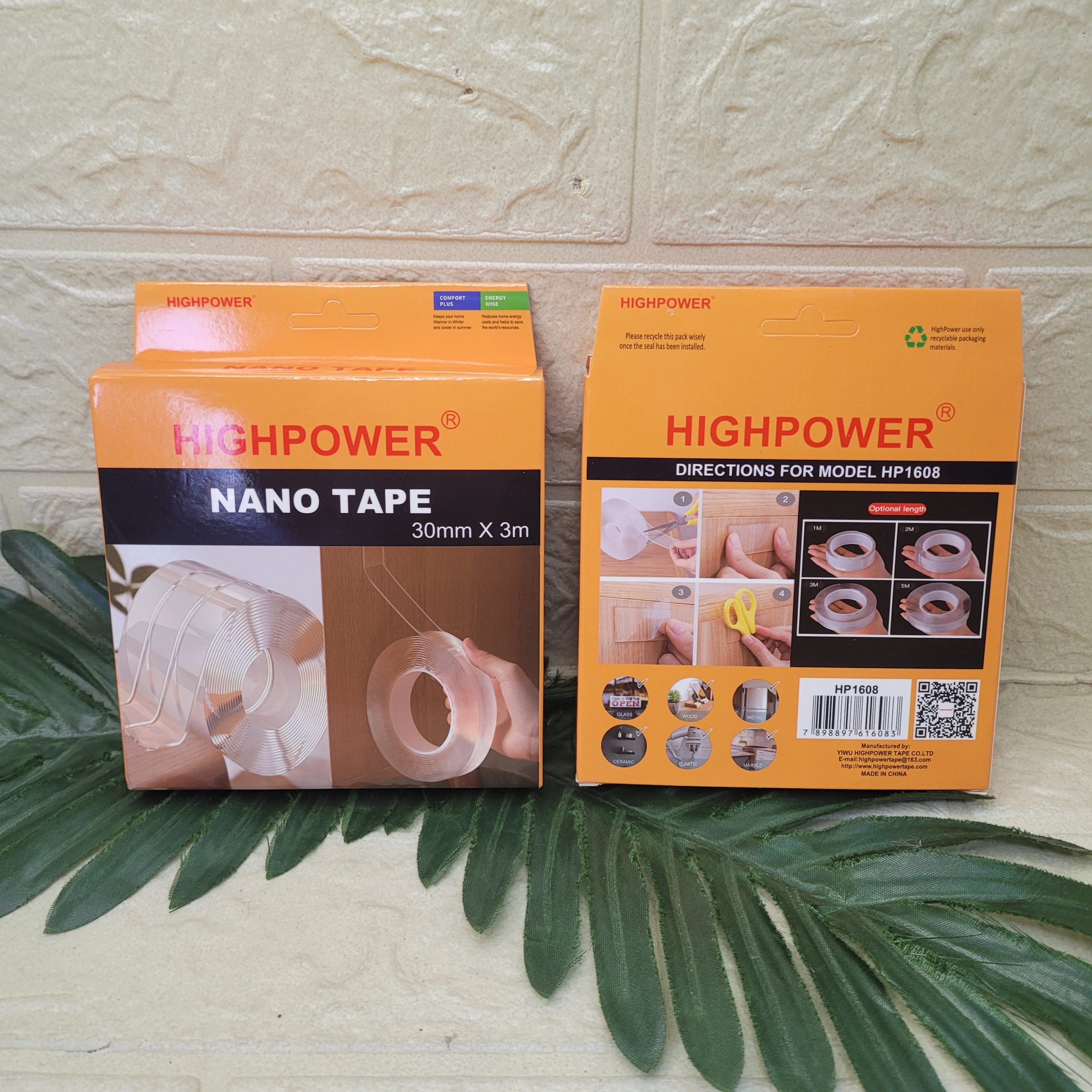 Скотч прозрачный двухсторонний NANO TAPE 30 мм*3 м, Арт. HP1608