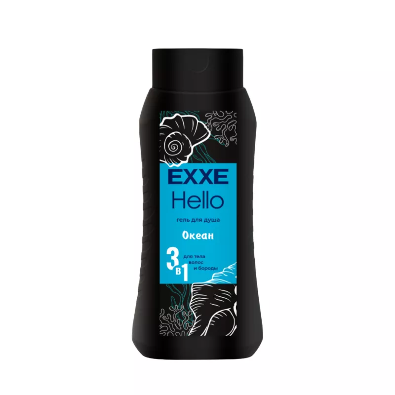 EXXE Hello Men Гель д/душа 400мл 3в1 Океан/12