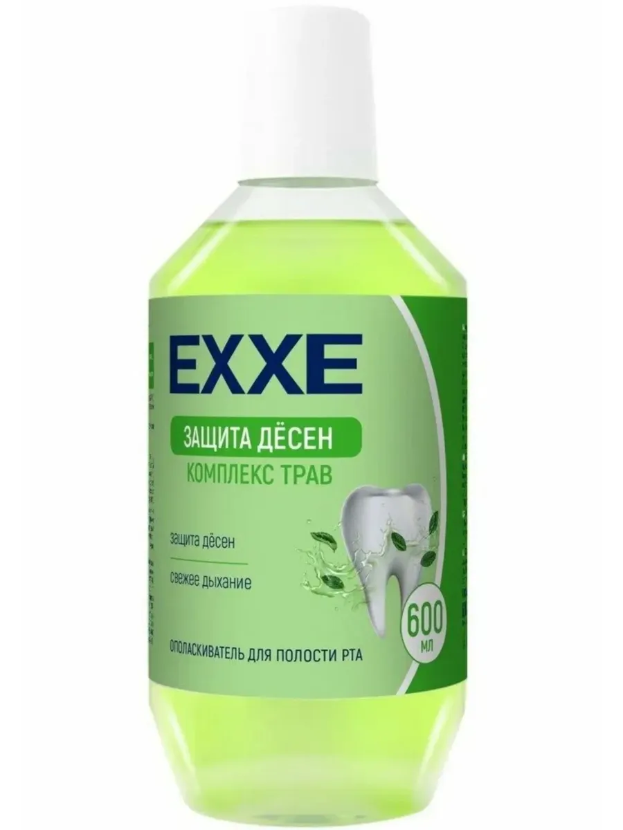 EXXE Ополаскиватель д/полости рта 600мл Защита десен (зеленый)/12