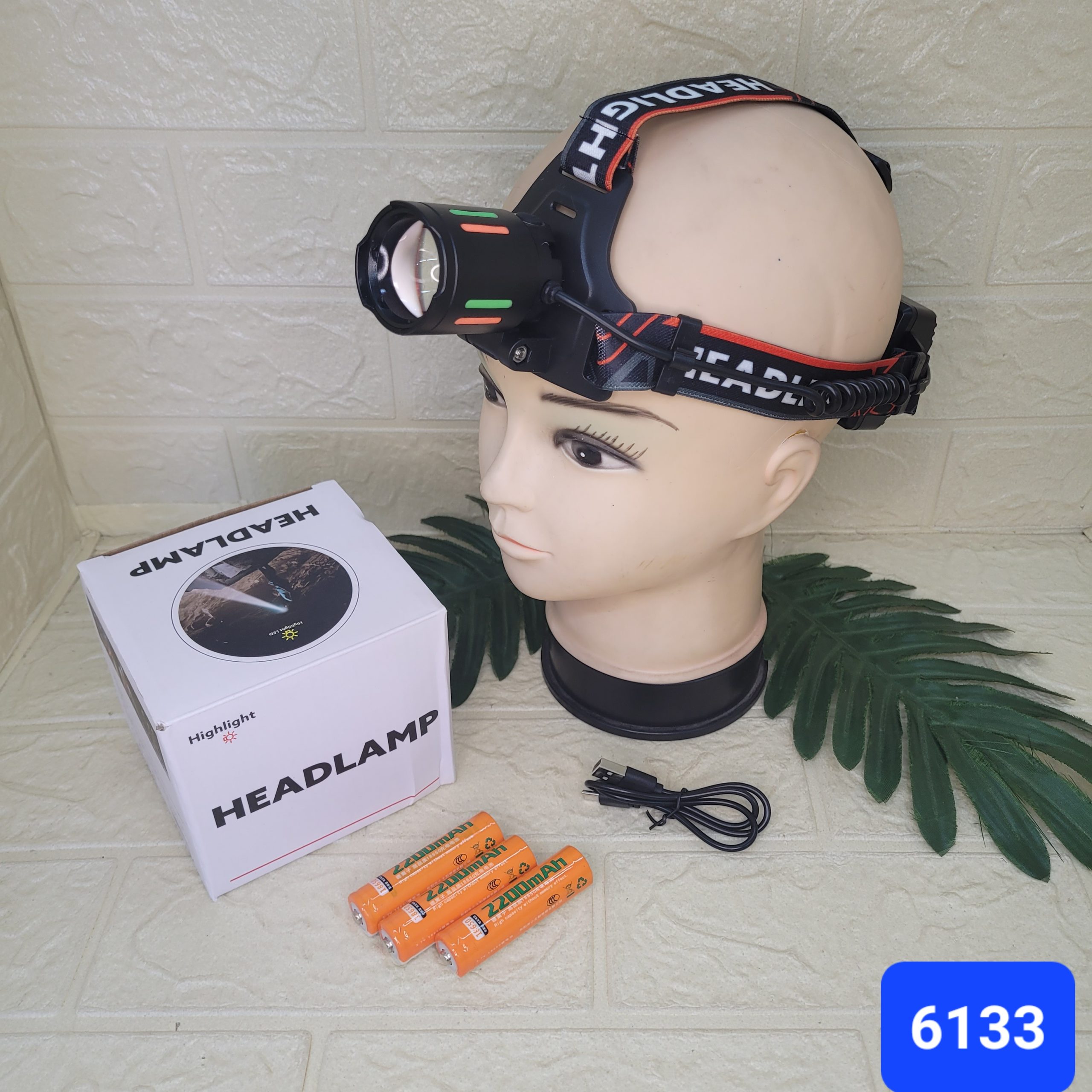 Фонарь налобный. Арт. T62-PM30-TG/(6133)