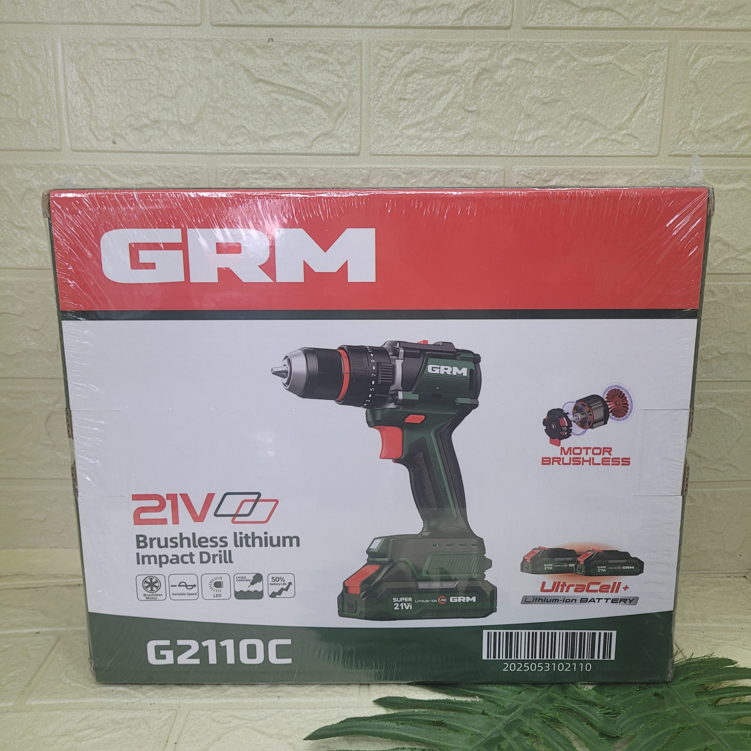 Шуруповёрт с 2 батареями и зар.устройством GRM 2,0 21V. Арт. G2110C