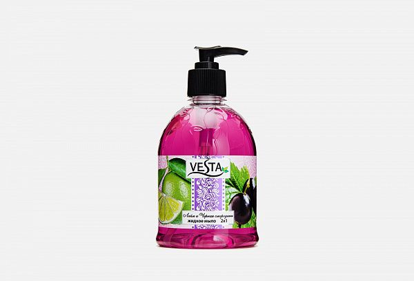 Vesta (2х1) Мыло жидкое 500мл Лайм и черная смородина (дозатор)/18