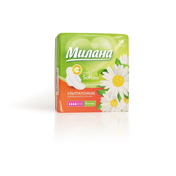Прокладки «Милана» Ultra Soft Normal Deo Ромашка, 10 шт/уп 3289485