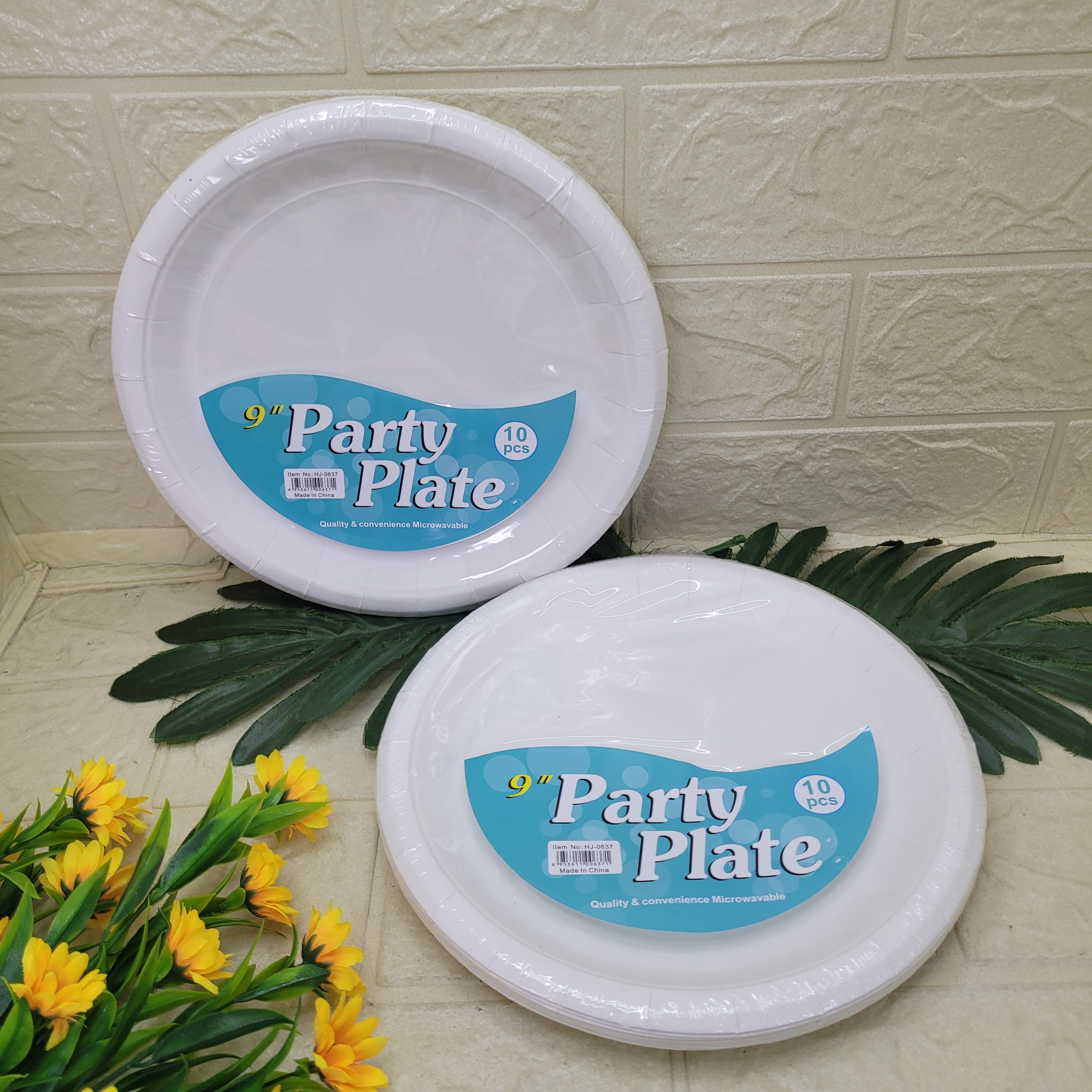 Тарелки одноразовые бумажные Party Plate 10 шт. Арт. HJ-0637