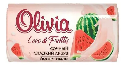Туалет. мыло тв. "Olivia Love Nature & Fruttis" 140г Сочний сладкий арбуз