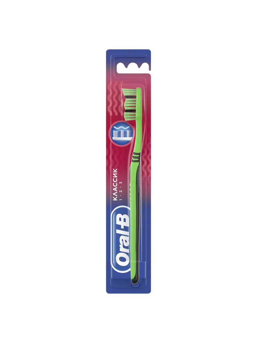 ORAL_B Зубная щетка 123 Классик 40 Medium 1шт