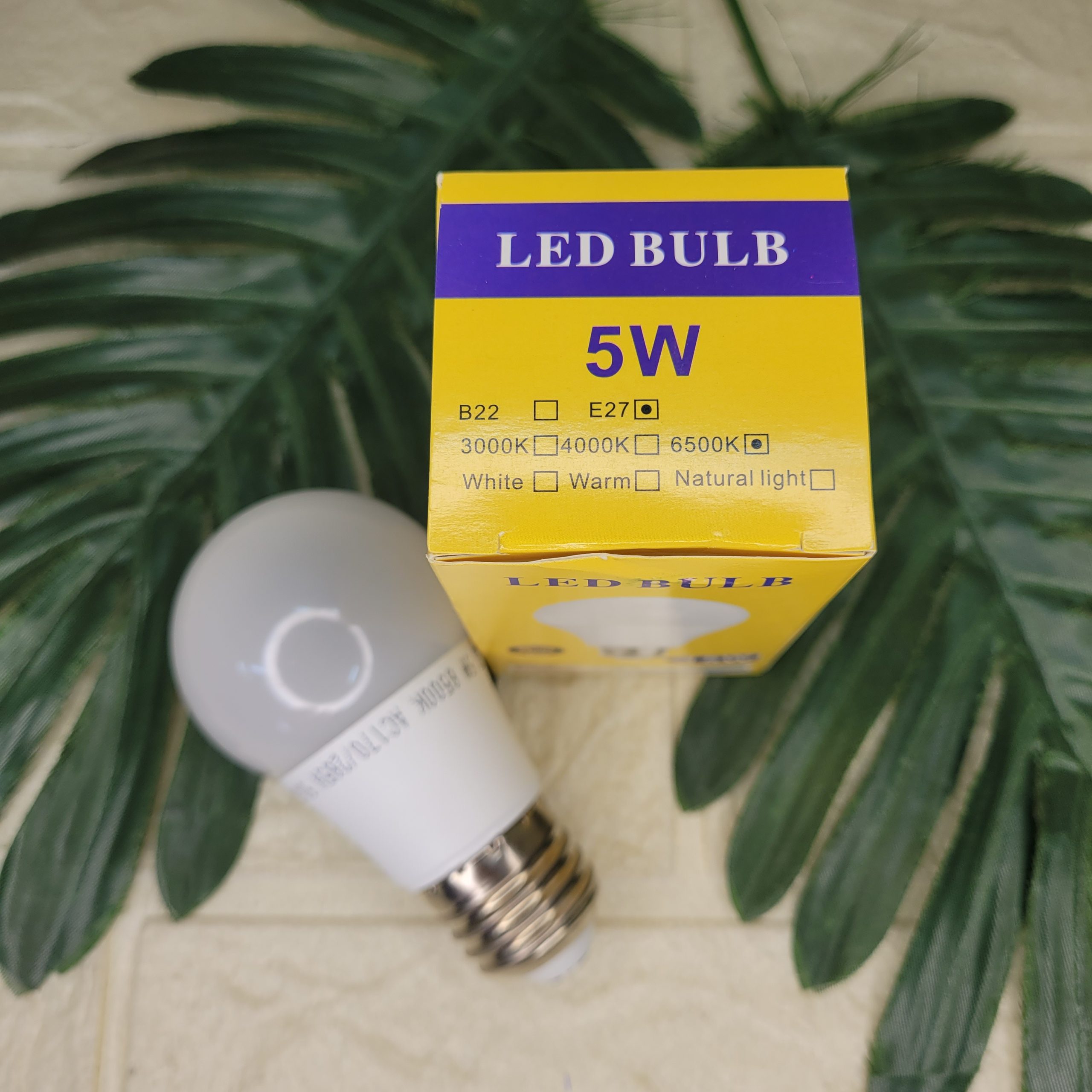 Лампа светодиодная LED BULB 5W E27 85-265V