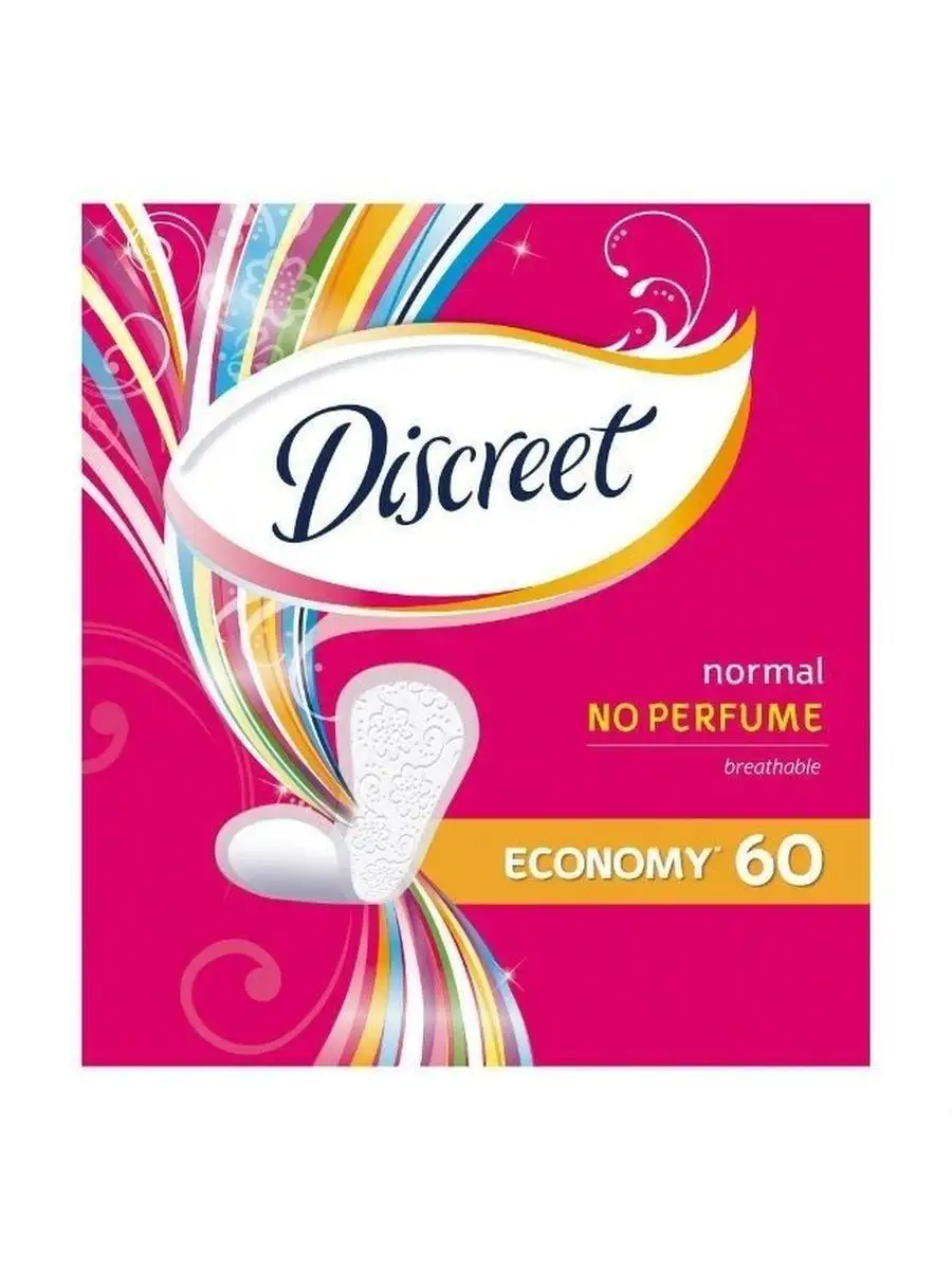 DISCREET Женские гигиенические прокладки на каждый день Normal Trio 60шт