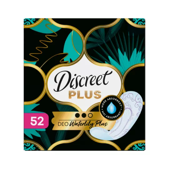 DISCREET Plus Женские гигиенические прокладки на каждый день Deo Water Lily Plus Trio 52шт