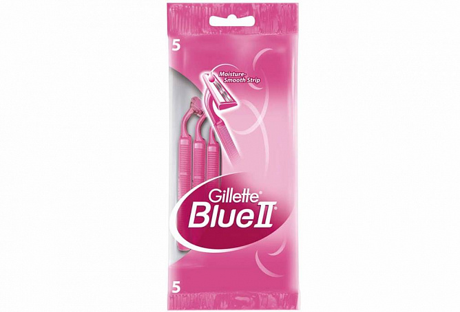 GILLETTE BLUEII Бритвы одноразовые для женщин 5шт