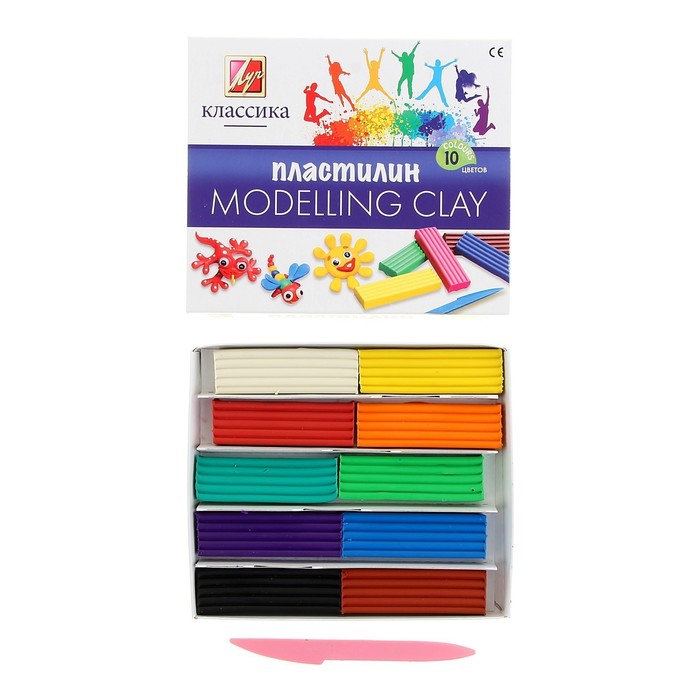 Пластилин 10цв 200г Луч "Классика" 1026968