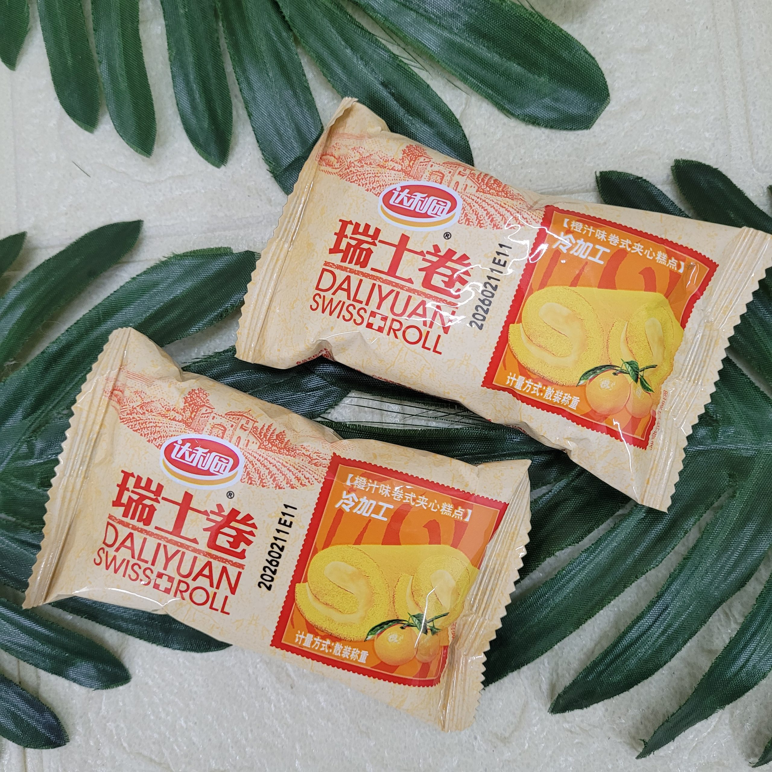 Мини-рулет DALIYUAN со вкусом апельсина, 20 г.