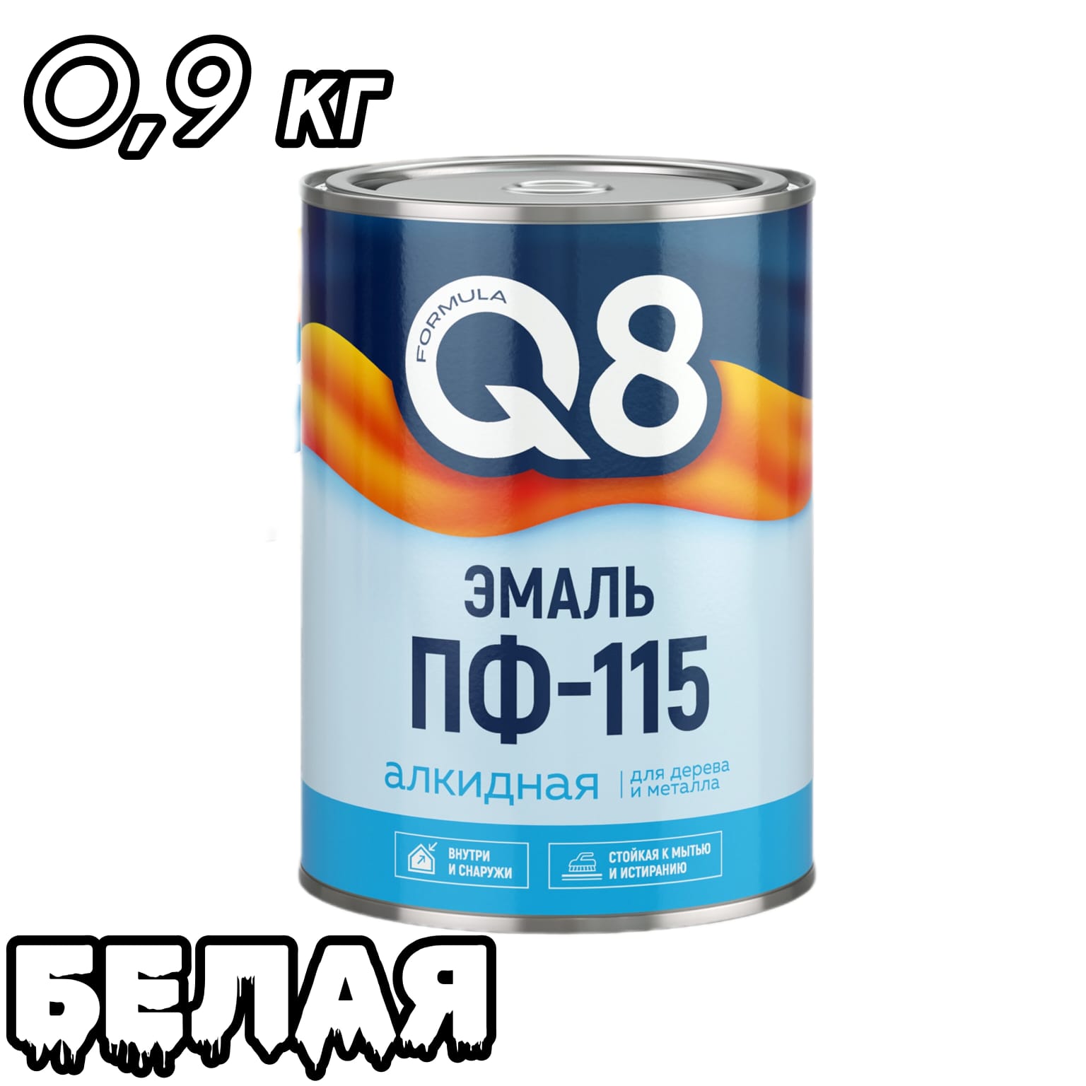 Эмаль ПФ-115 белая 0,8кг Formula Q8 (14) Престиж