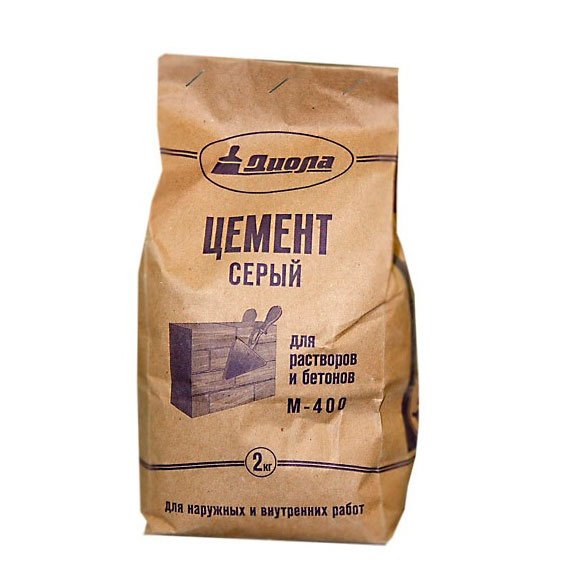 Цемент серый М-400 2кг (10) Диола