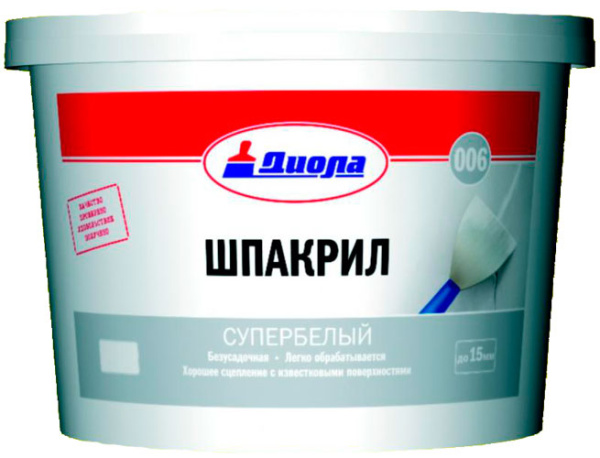 Шпакрил супербелый Д-006 2кг п/п (12) Диола