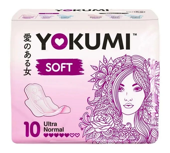 Прокладки женские гигиенические YOKUMI Soft Ultra Normal, 10 шт.