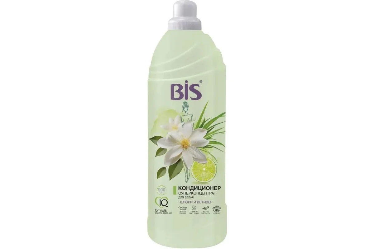 BIS кондиционер 900мл для белья концентрат Ветивер и Нероли 1/6 26639