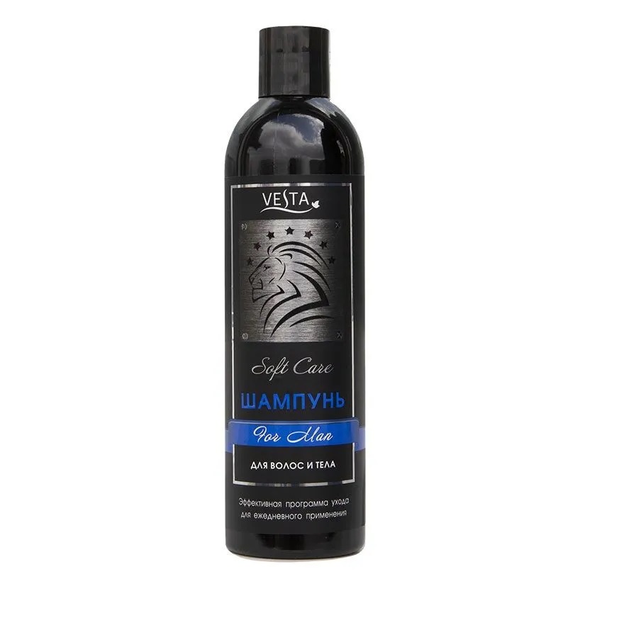 Шампунь Веста Soft Care 500мл for men 2в1 (для мужчин) 1/18