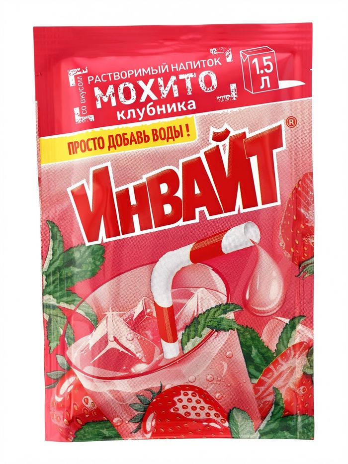 Растворимый напиток ИНВАЙТ Клубничный Мохито 12г 11068698
