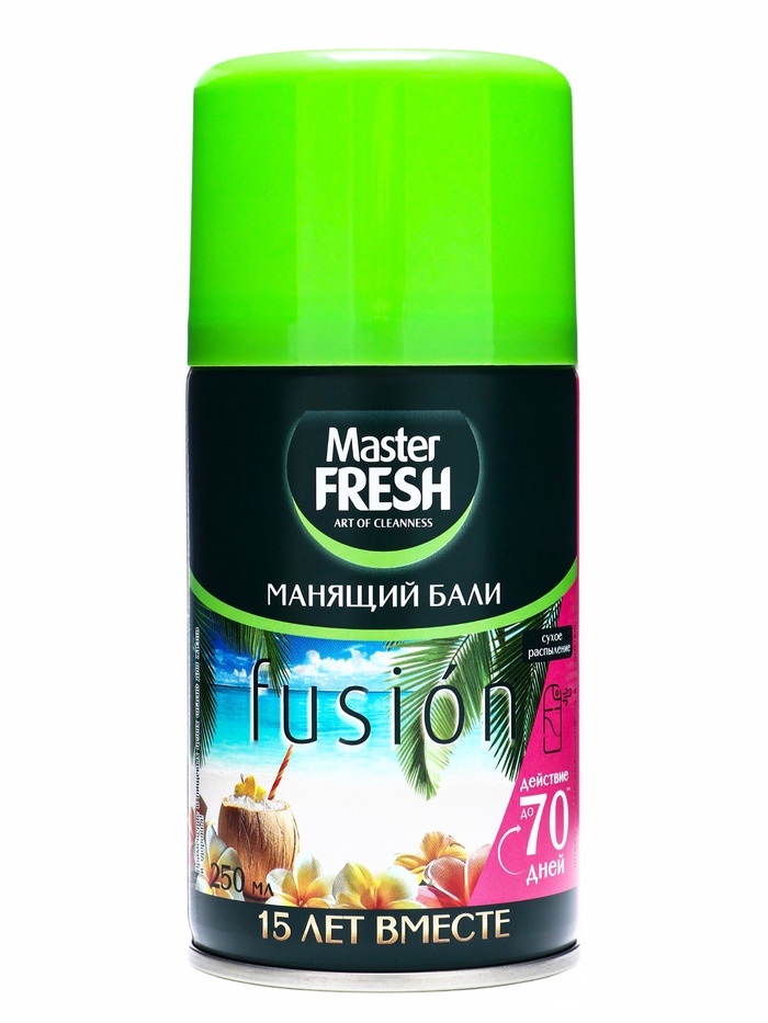 Master FRESH Освежитель воздуха 250мл Манящий Бали (сменный баллон д/авт.спрея)/12