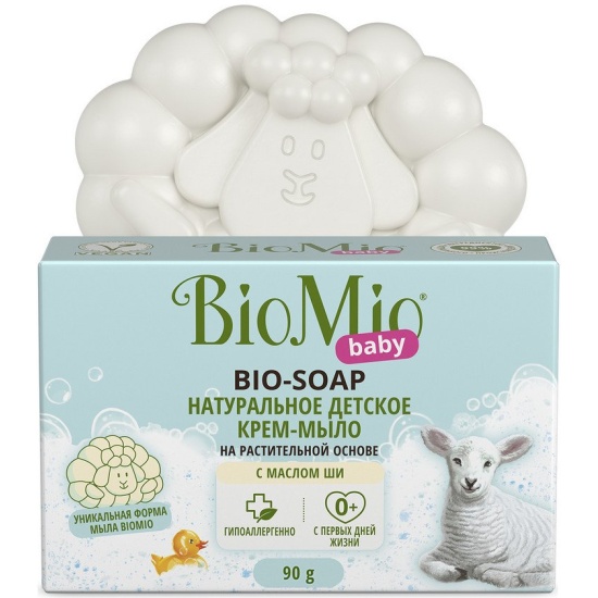 Мыло туалет. тв. дет. Bio-Mio  90гр (крем) Baby BIO-SOAP, с маслом Ши